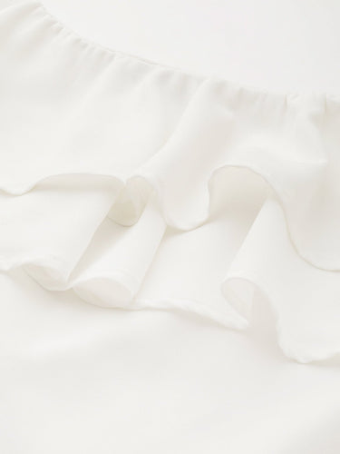 One Shoulder Ruffles Georgette Top - RueCollections